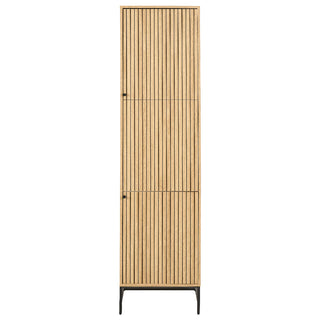 Attica Wooden Wardrobe With 2 Doors In Oak And Matt Black