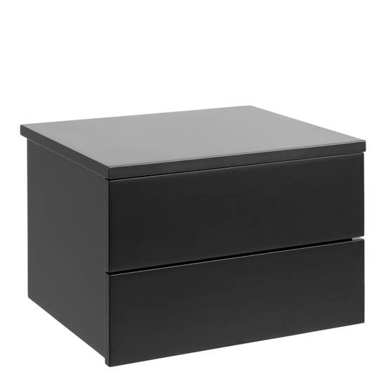 Avignon 37cm 2-Drawer Bedside Table – Black – image 2
