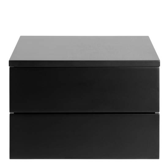 Avignon 37cm 2-Drawer Bedside Table – Black – image 3