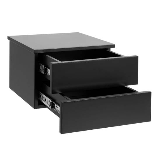 Avignon 37cm 2-Drawer Bedside Table – Black – image 5