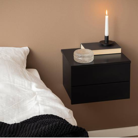 Avignon 37cm 2-Drawer Bedside Table – Black – image 6
