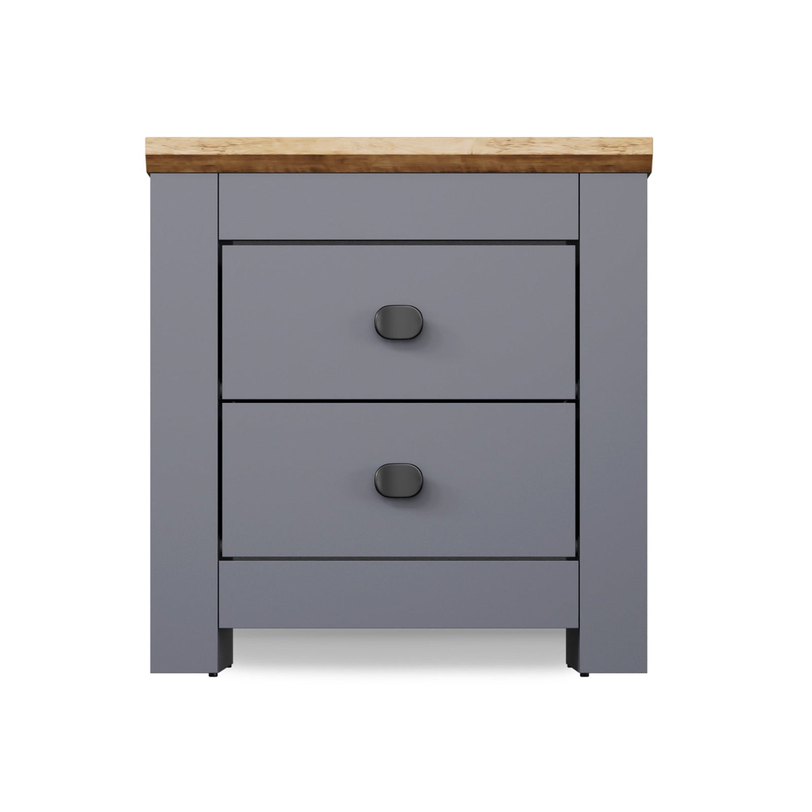 MILANA Bedsite Table with 2 Drawers - Graphite – image 3
