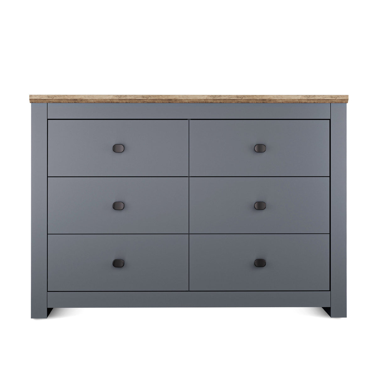 MILANA Grey Chest of Drawers - Large-sized, Double, 6 Drawers – image 1