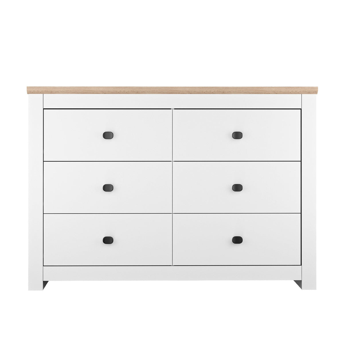 MILANA White Chest of Drawers - Large-sized, Double, 6 Drawers – image 3