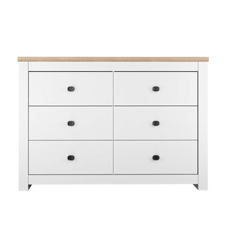MILANA White Chest of Drawers - Large-sized, Double, 6 Drawers – image 3