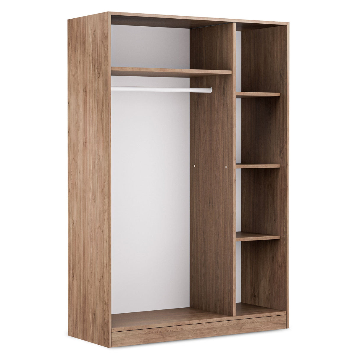 RUSI 3 Door Wardrobe Oak with White - 120cm – image 10