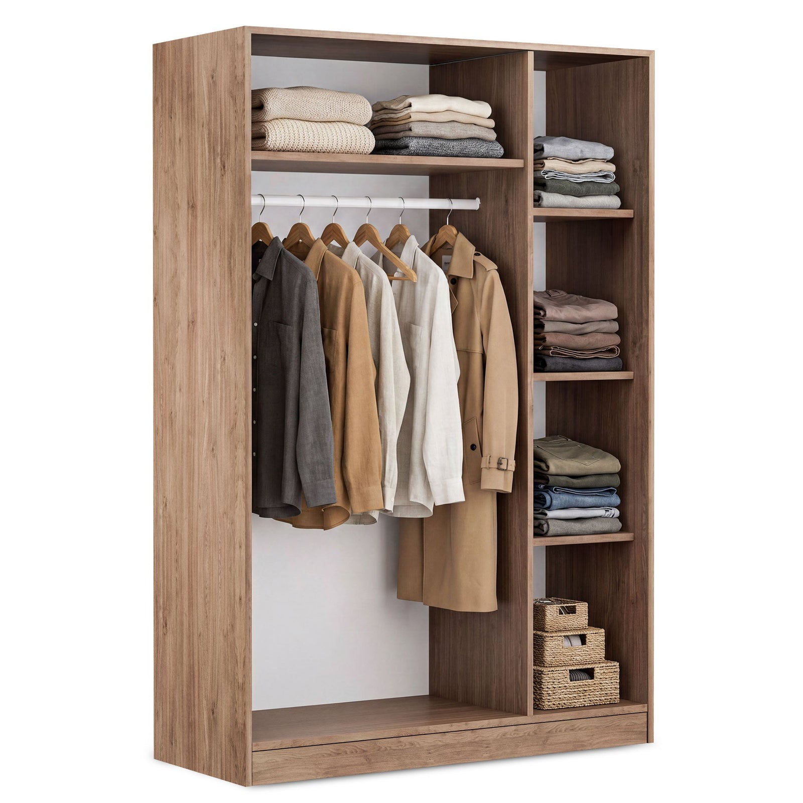 RUSI 3 Door Wardrobe Oak with White - 120cm – image 9