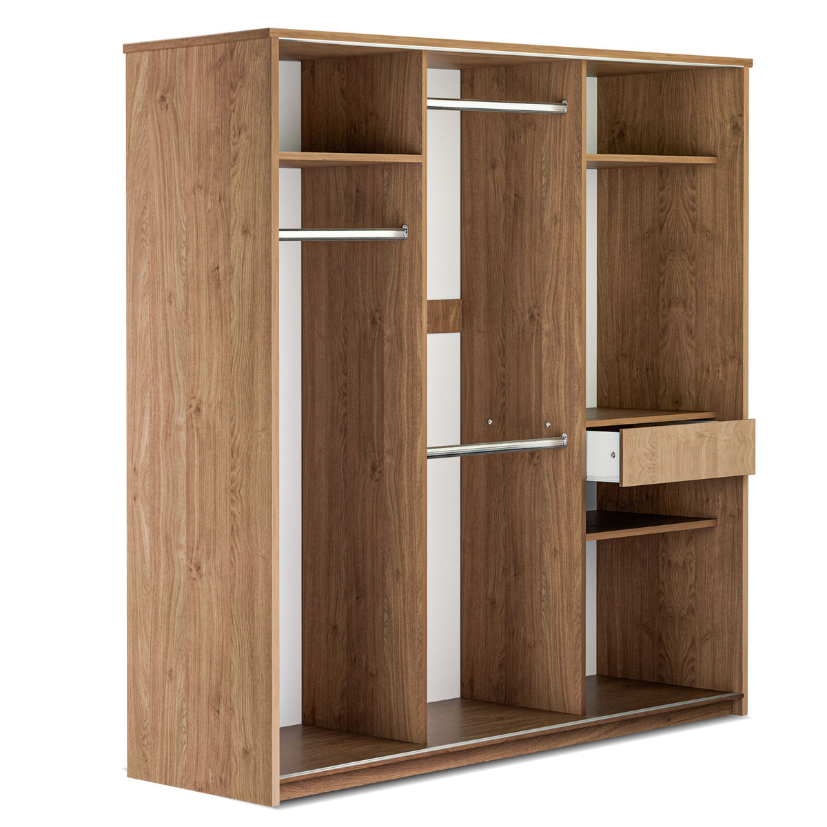 RUSI 2 Door Sliding Wardrobe Oak with White - 180cm – image 11