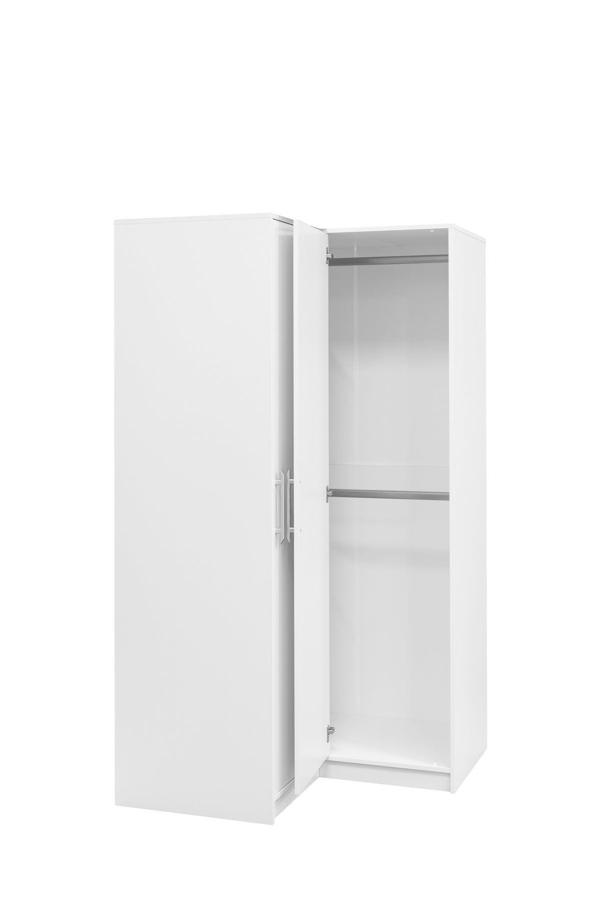 BARNSLEY 2 Door Corner Wardrobe White - 108cm – image 2