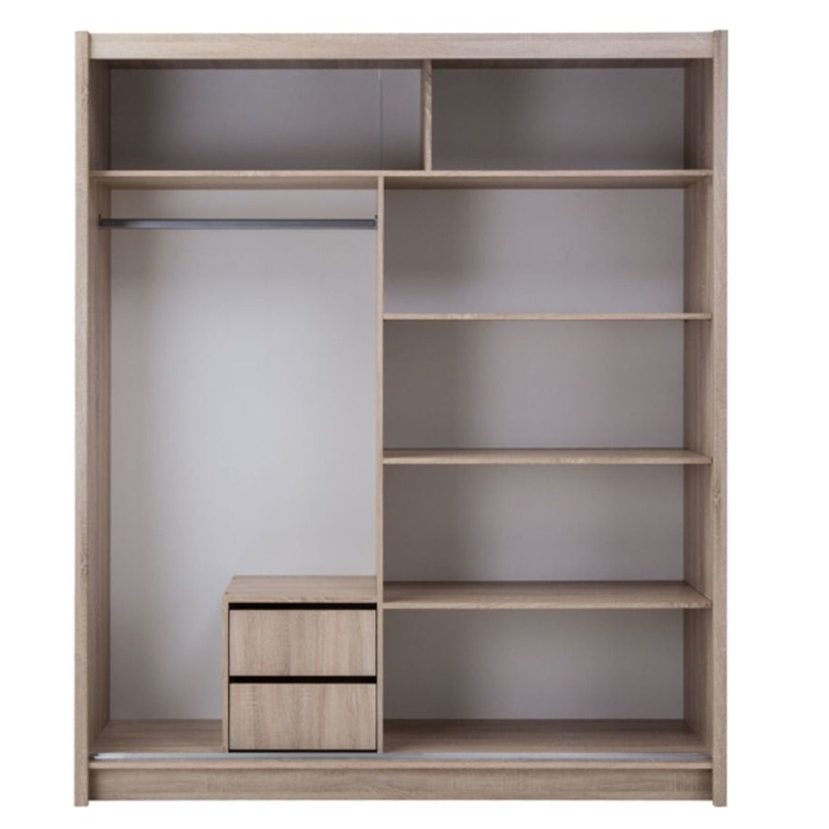 TORENA 2 Door Sliding Wardrobe Light Oak - 180cm – image 2