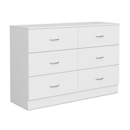 Arvello 120cm Wide 6-Drawer Chest in White