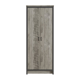 Balcombe Wooden Wardrobe With 2 Doors In Grey