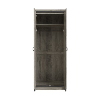 Balcombe Wooden Wardrobe With 2 Doors In Grey