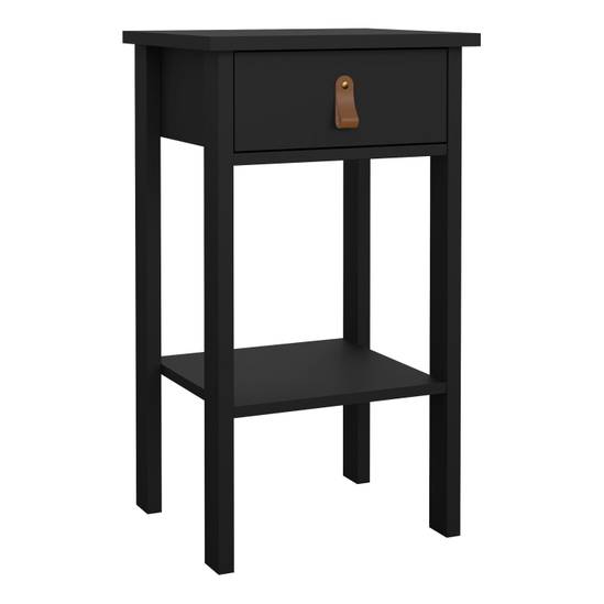 Barcelona 40cm 1-Drawer Bedside Table – Black – image 1