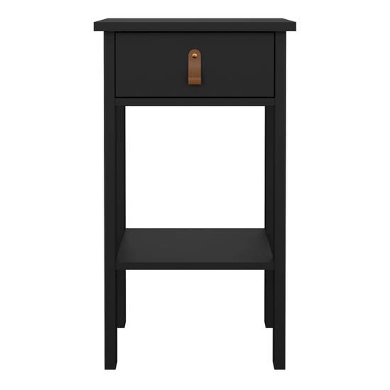 Barcelona 40cm 1-Drawer Bedside Table – Black – image 2