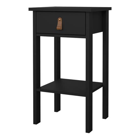 Barcelona 40cm 1-Drawer Bedside Table – Black – image 3