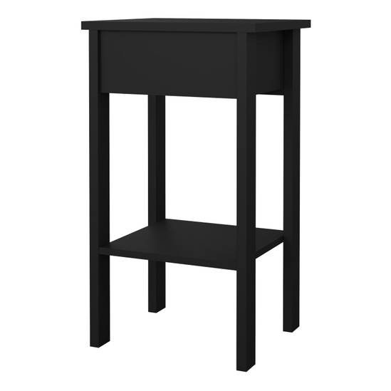 Barcelona 40cm 1-Drawer Bedside Table – Black – image 5