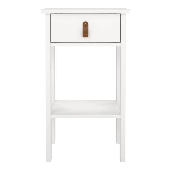 Barcelona 40cm 1-Drawer Bedside Table – White – image 2