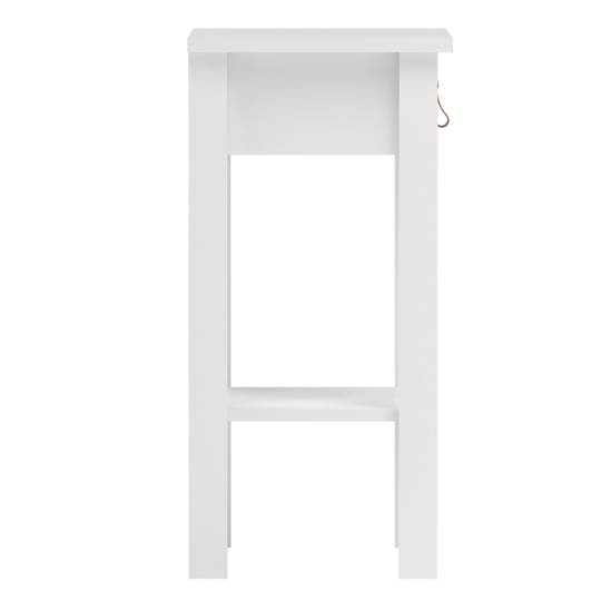 Barcelona 40cm 1-Drawer Bedside Table – White – image 4