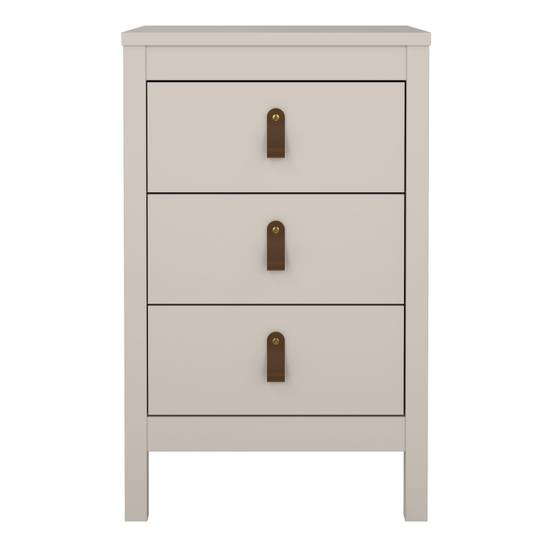 Barcelona 43.8cm 3-Drawer Bedside Table – Cashmere – image 3
