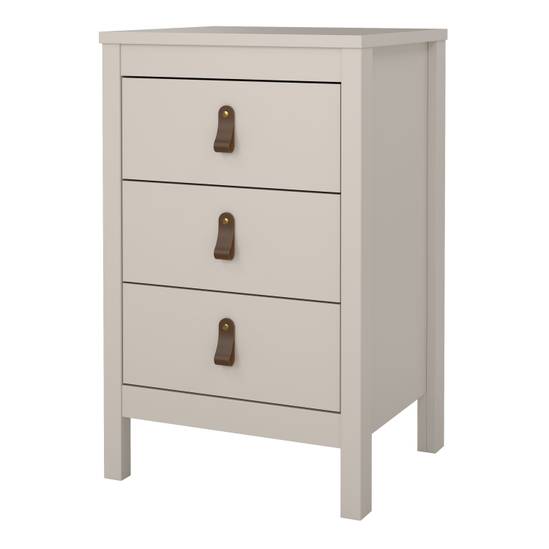 Barcelona 43.8cm 3-Drawer Bedside Table – Cashmere – image 4