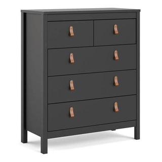 Barcelona 82.1cm 3+2 Drawer Chest – Black – image 1