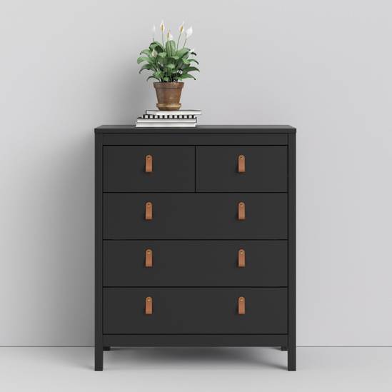 Barcelona 82.1cm 3+2 Drawer Chest – Black – image 6