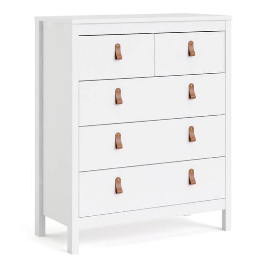 Barcelona 82.1cm 3+2 Drawer Chest – White – image 1