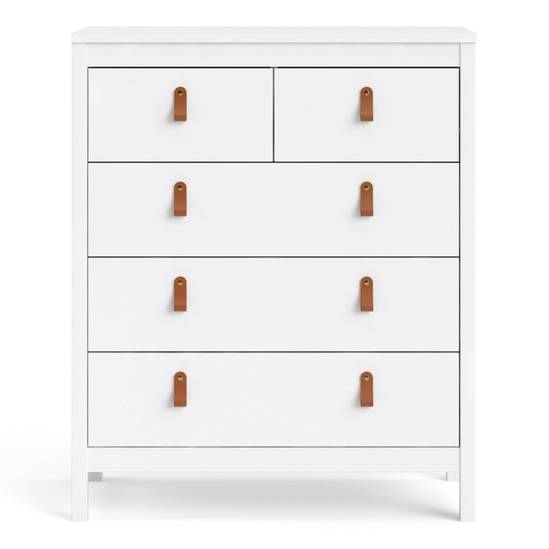 Barcelona 82.1cm 3+2 Drawer Chest – White – image 2