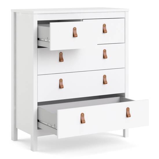 Barcelona 82.1cm 3+2 Drawer Chest – White – image 4