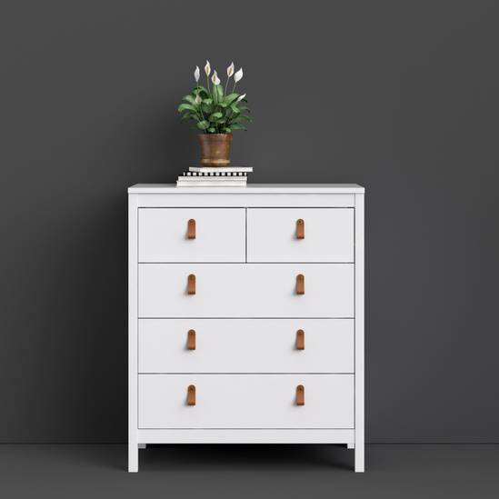 Barcelona 82.1cm 3+2 Drawer Chest – White – image 6
