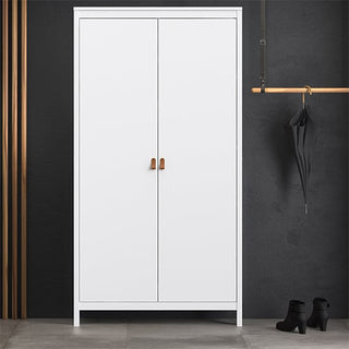 Barcila Wooden Wardrobe With 2 Doors in White