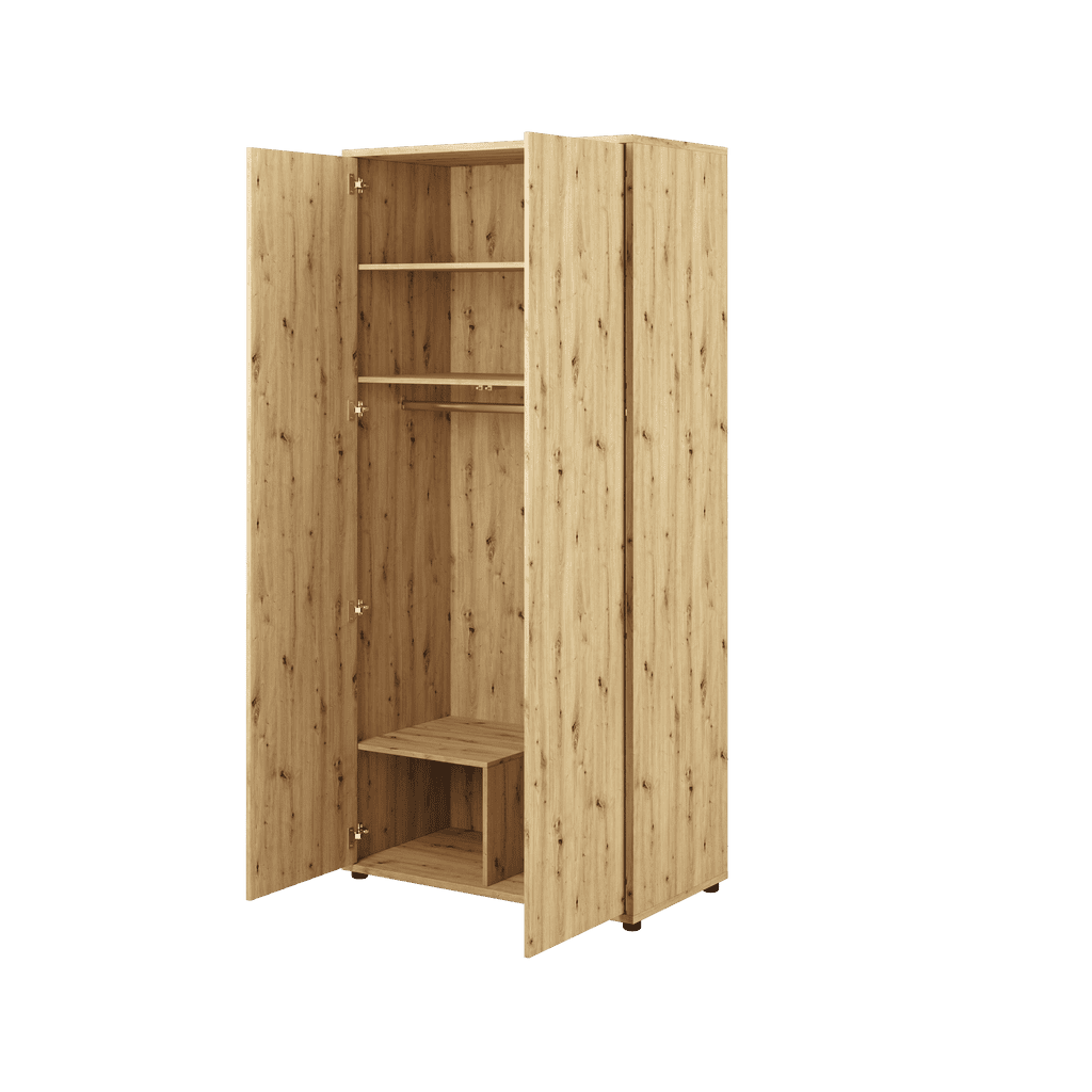 Bed Concept BC-20 Hinged Door Wardrobe 101cm - Oak Artisan — view 2