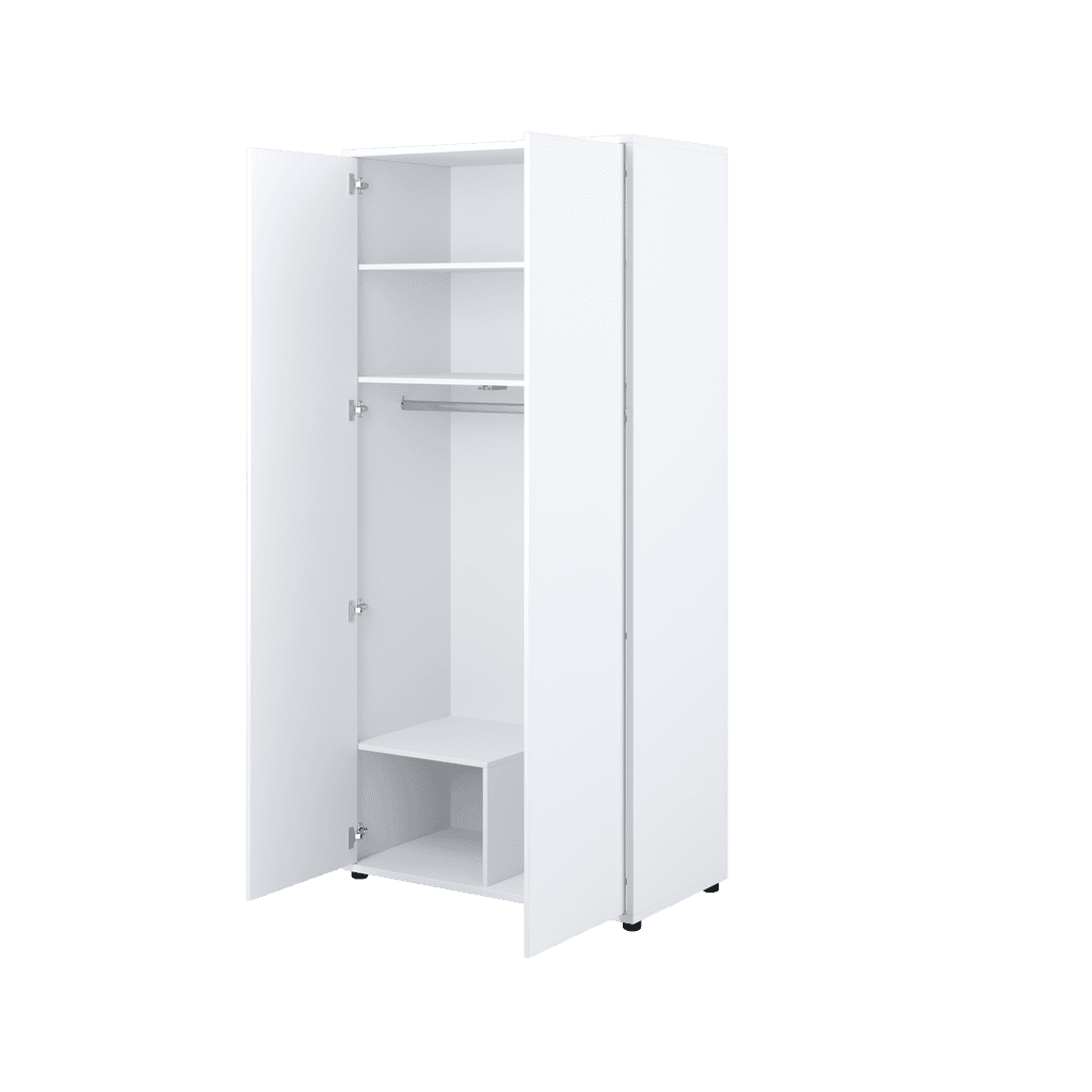 Bed Concept BC-20 Hinged Door Wardrobe 101cm - White Gloss — view 2