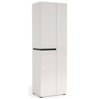 Belfort High Gloss Wardrobe 3 Doors In White And Slate Grey