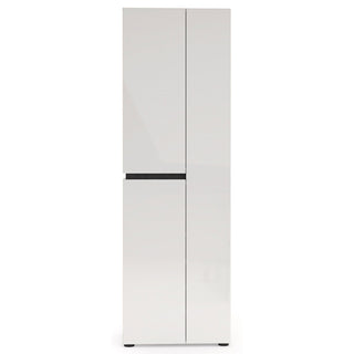 Belfort High Gloss Wardrobe 3 Doors In White And Slate Grey