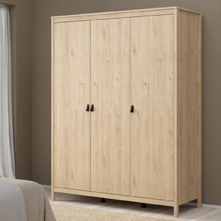 Bellevue Wooden Furniture Set With 3 Doors Wardrobe In Oak