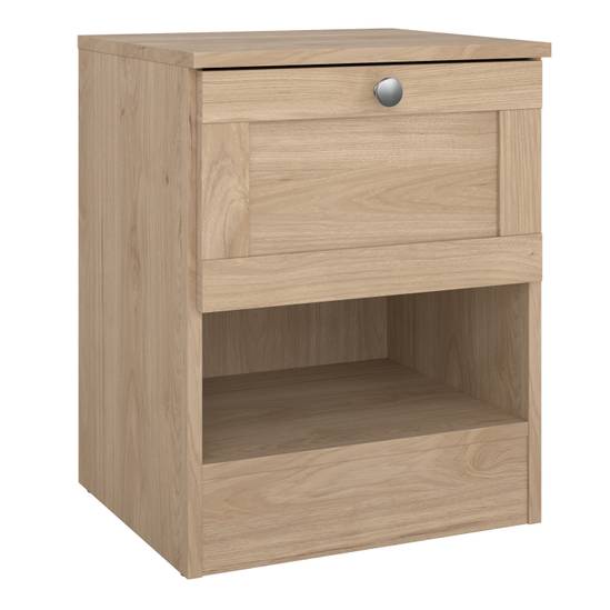 Brande 40.2cm 1-Drawer Nightstand – Light Oak – image 1