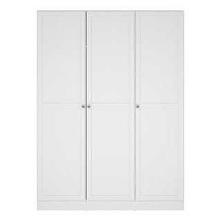 Burbank Wooden Wardrobe With 3 Doors In White