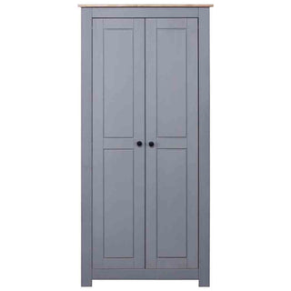 Bury Wooden Wardrobe With 2 Doors In Grey And Brown