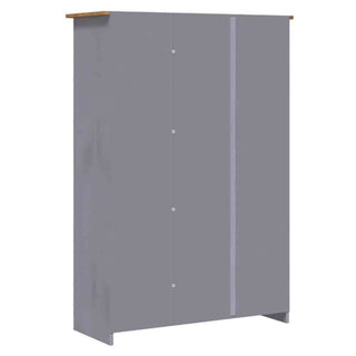 Bury Wooden Wardrobe With 3 Doors In Grey And Brown