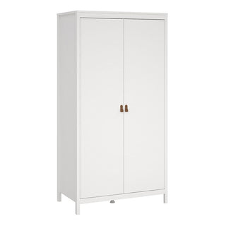 Butler Wooden Bedroom Set With 2 Doors Wardrobe In White