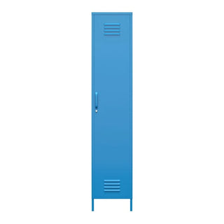 CHOICEWARDROBE Cerritos 38cm Metal Wardrobe – 1 Door Locker-Style Storage Cabinet in Bold Blue | Industrial Modern Bedroom & Office Storage
