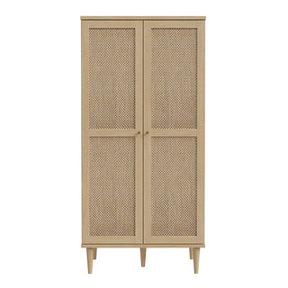 Cassis Wooden Wardrobe With 2 Doors In Light Oak Effect