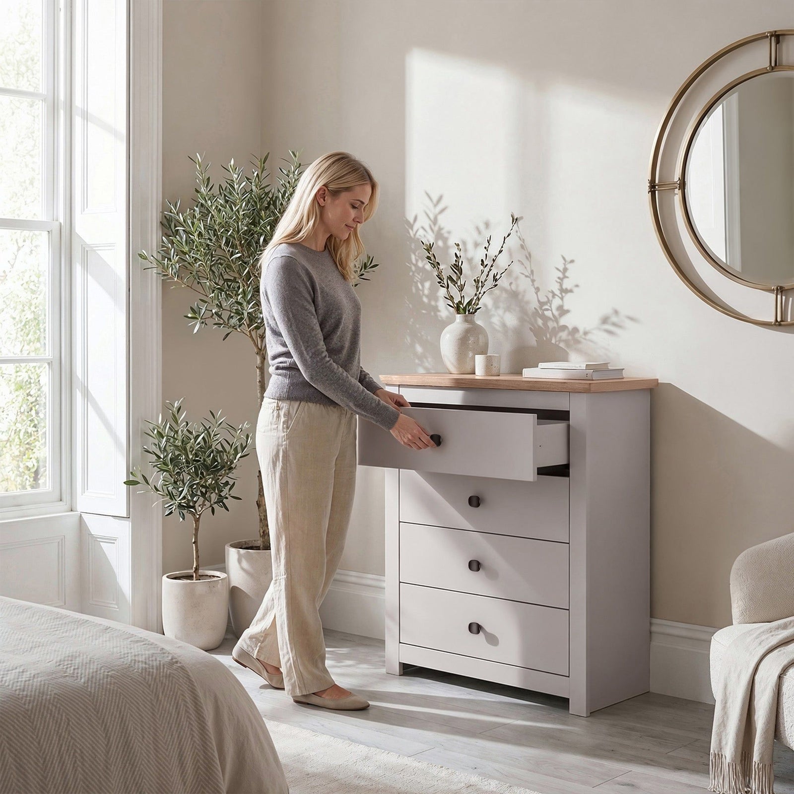Milana 79cm 4-Drawer Chest of Drawers product view 7