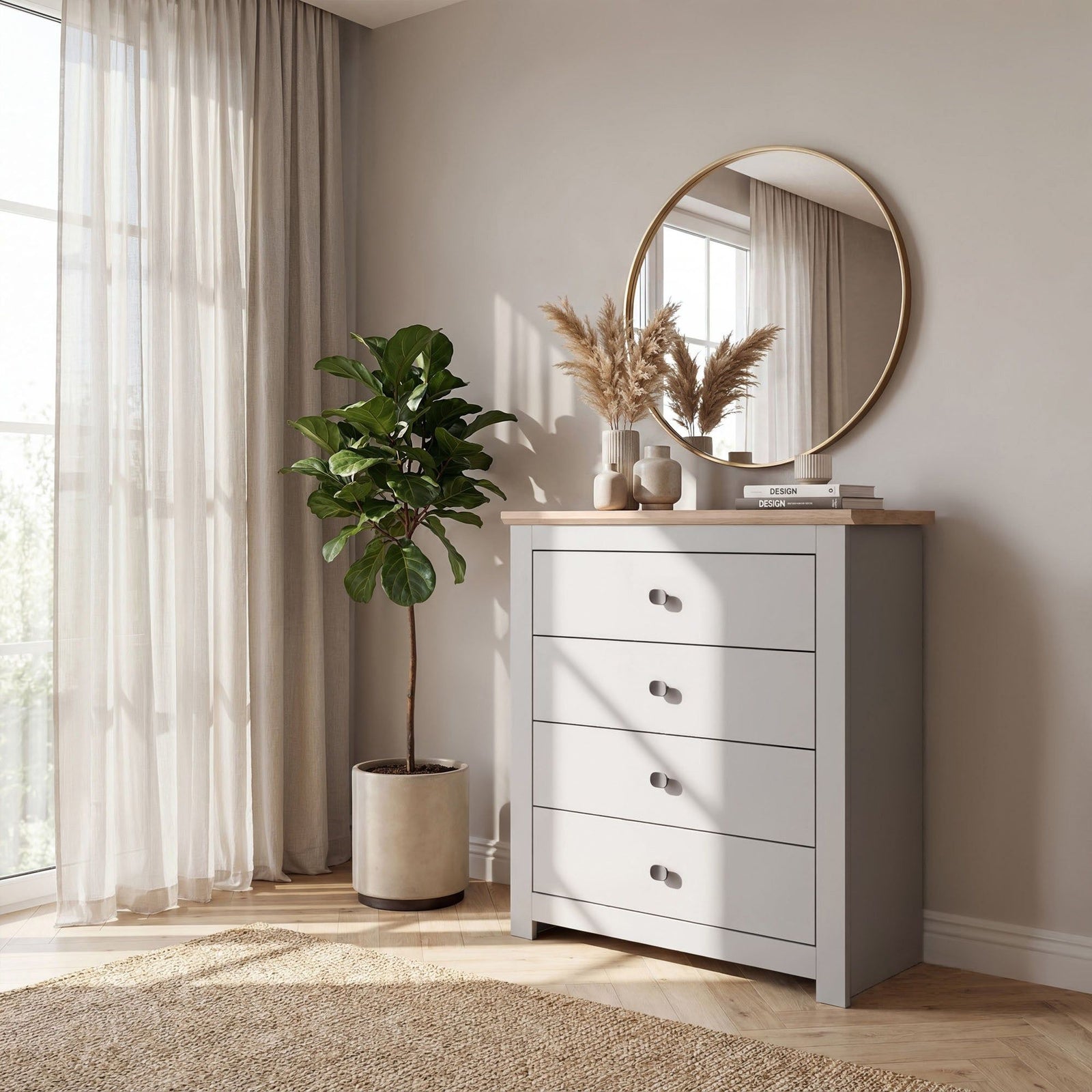 Milana 79cm 4-Drawer Chest of Drawers product view 8
