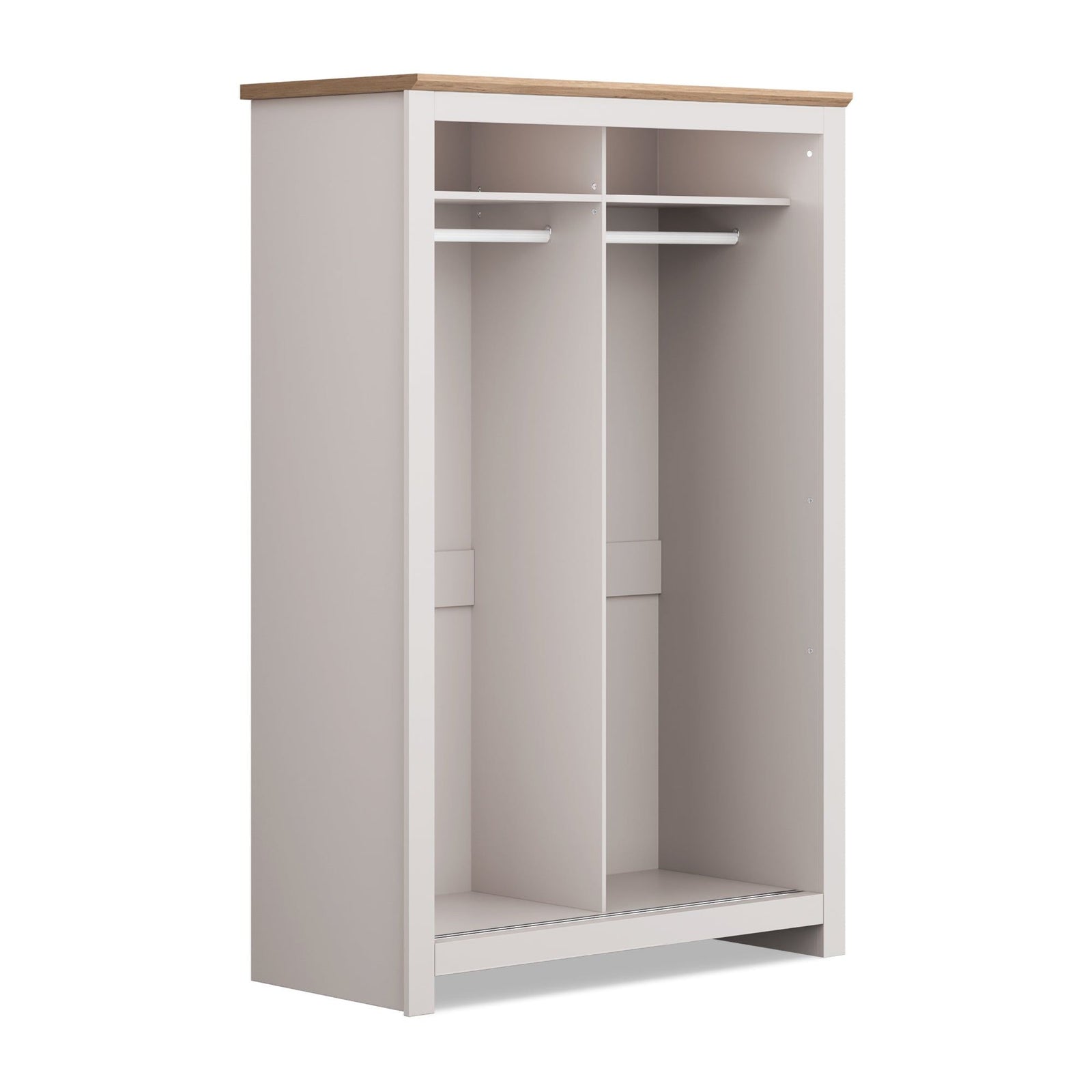 Milana 115cm 2-Door Sliding Wardrobe in Beige – product detail