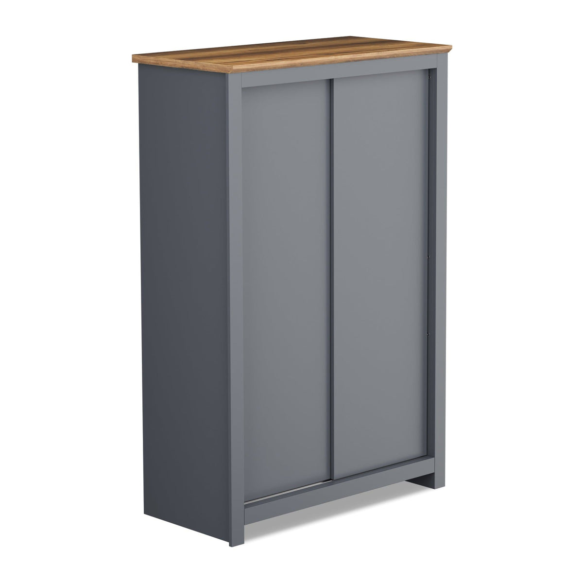 Milana 115cm 2-Door Sliding Wardrobe in Grey – product detail