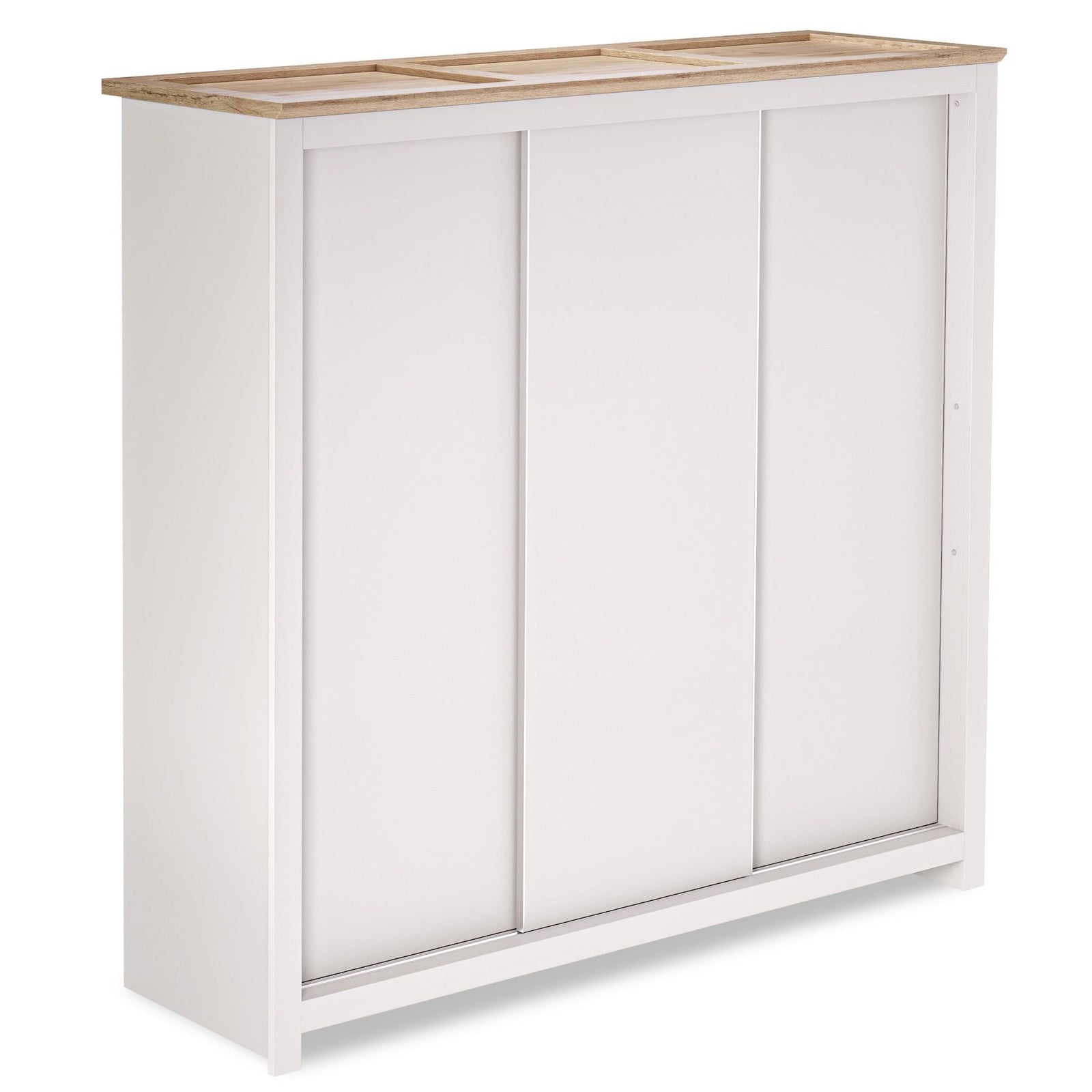 Milana 180cm 3-Door Sliding Wardrobe in Beige – product detail