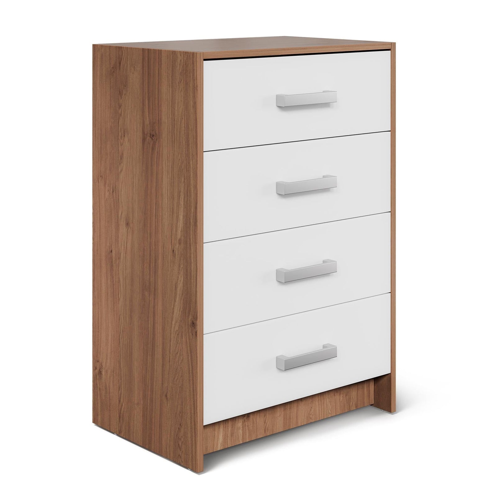 Rusi 60cm Narrow 4-Drawer Chest – Oak & White product view 4